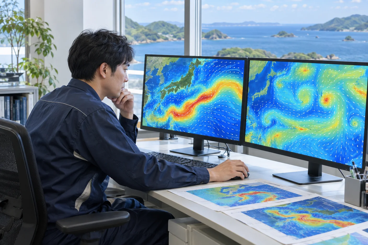 流況の解析画面を確認する解析担当者