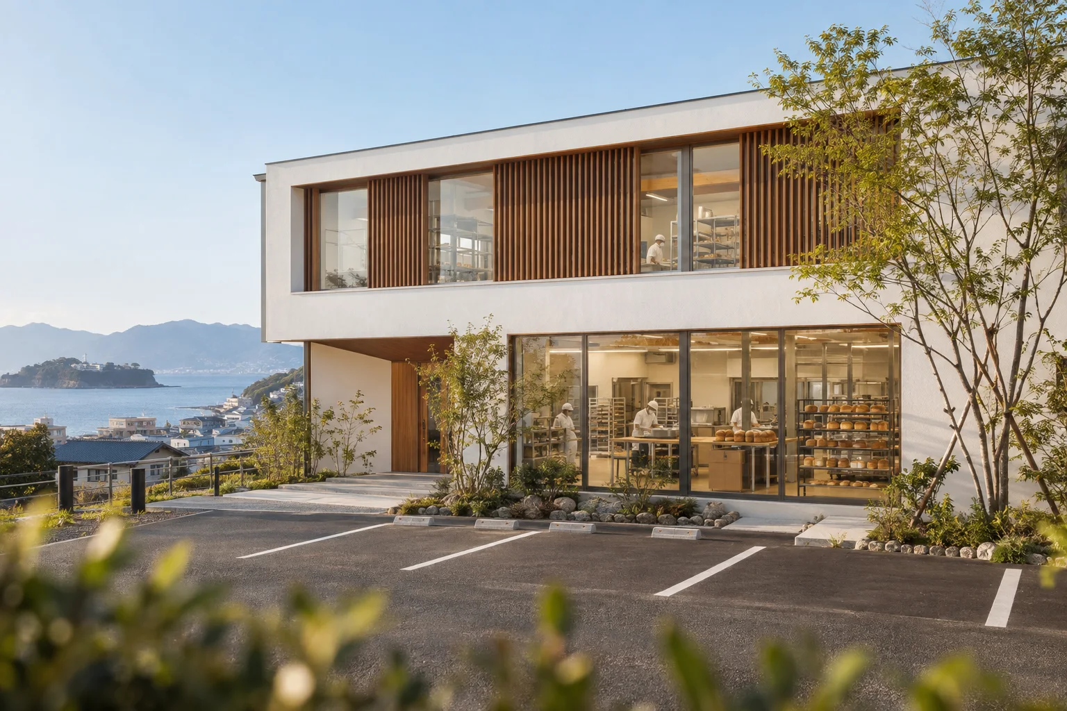 本社工場の外観