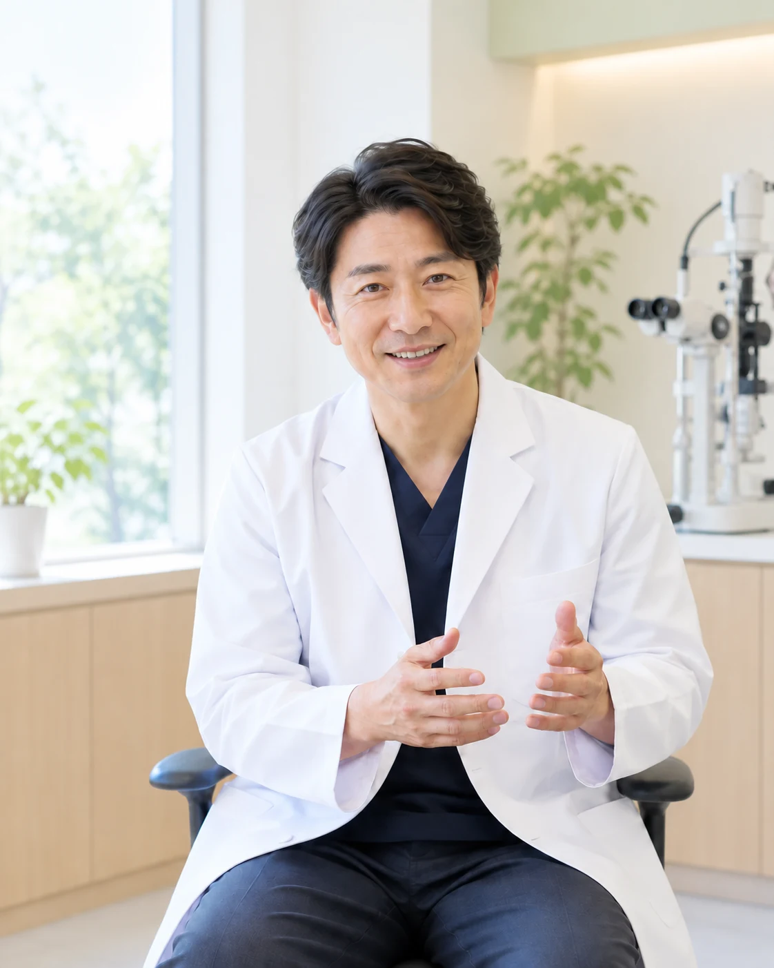 正面を向いて微笑む院長の藤瀬慧一
