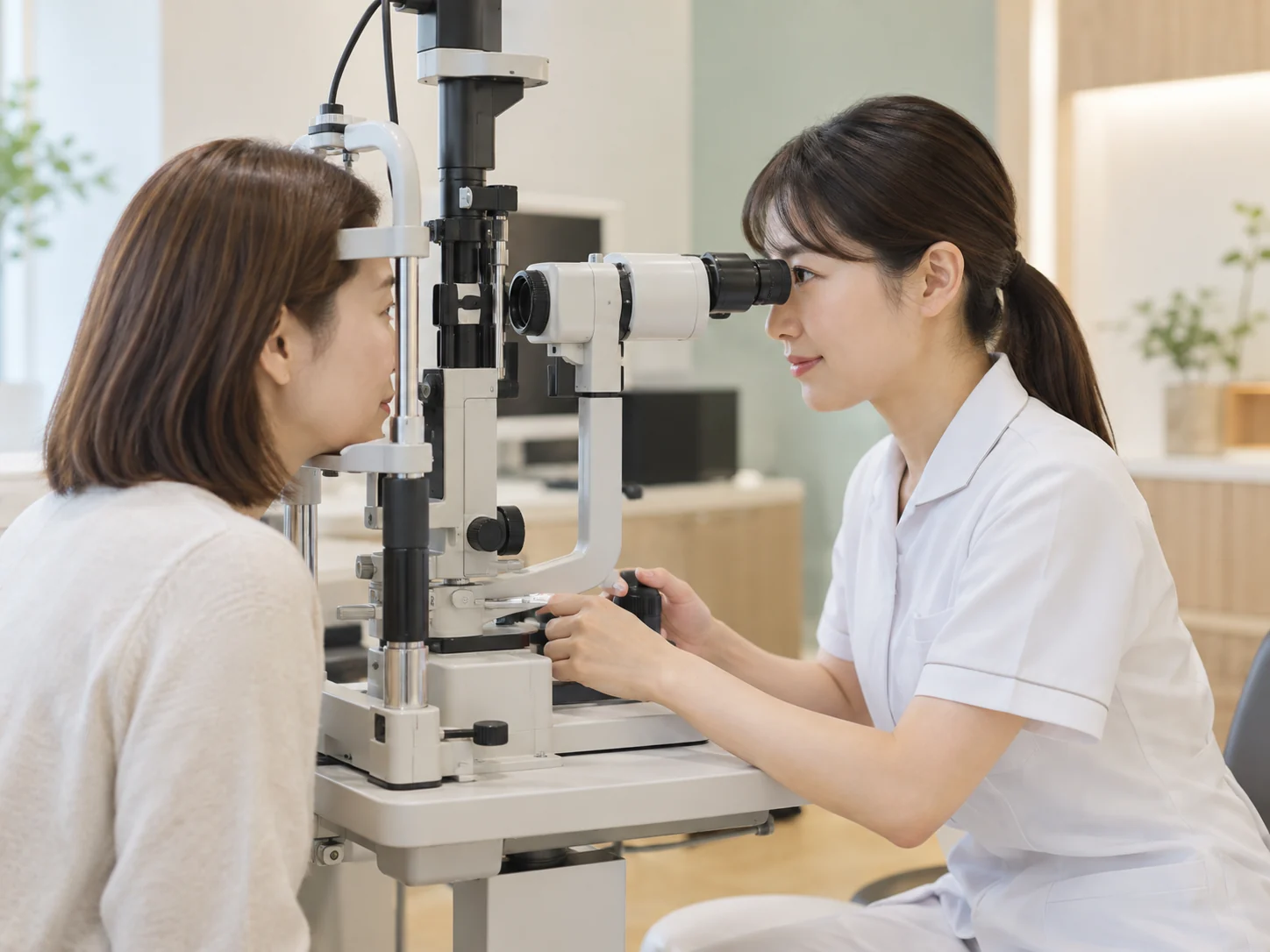 視能訓練士による目の検査