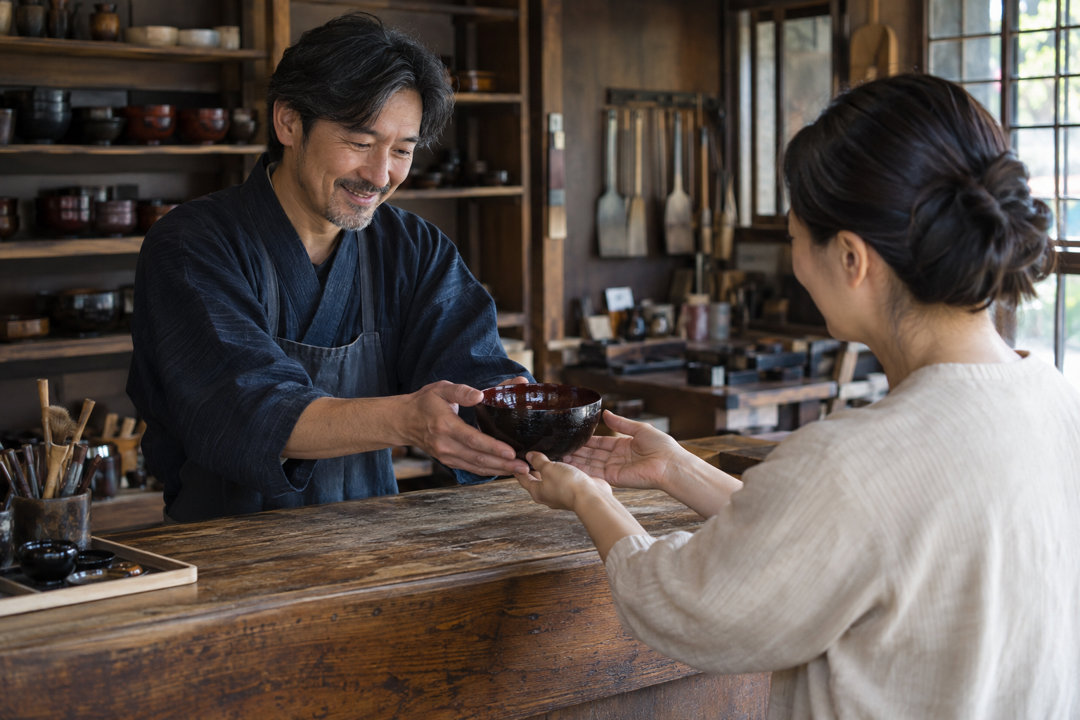 つくる人と器、お客さまをつなぐ工房