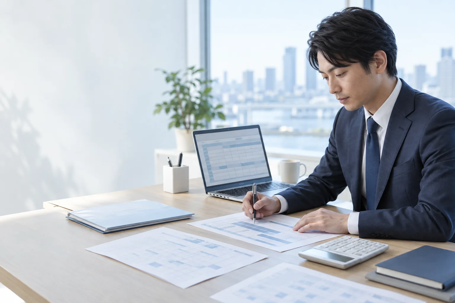 提案書と見積りの資料を整えるコンサルタント