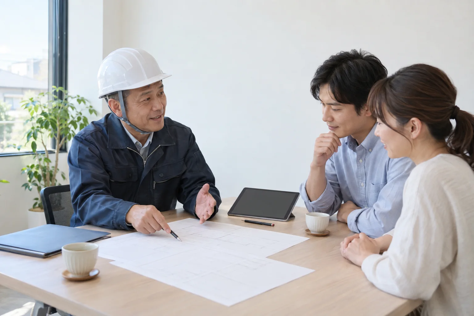 見積りと図面を説明する打ち合わせ